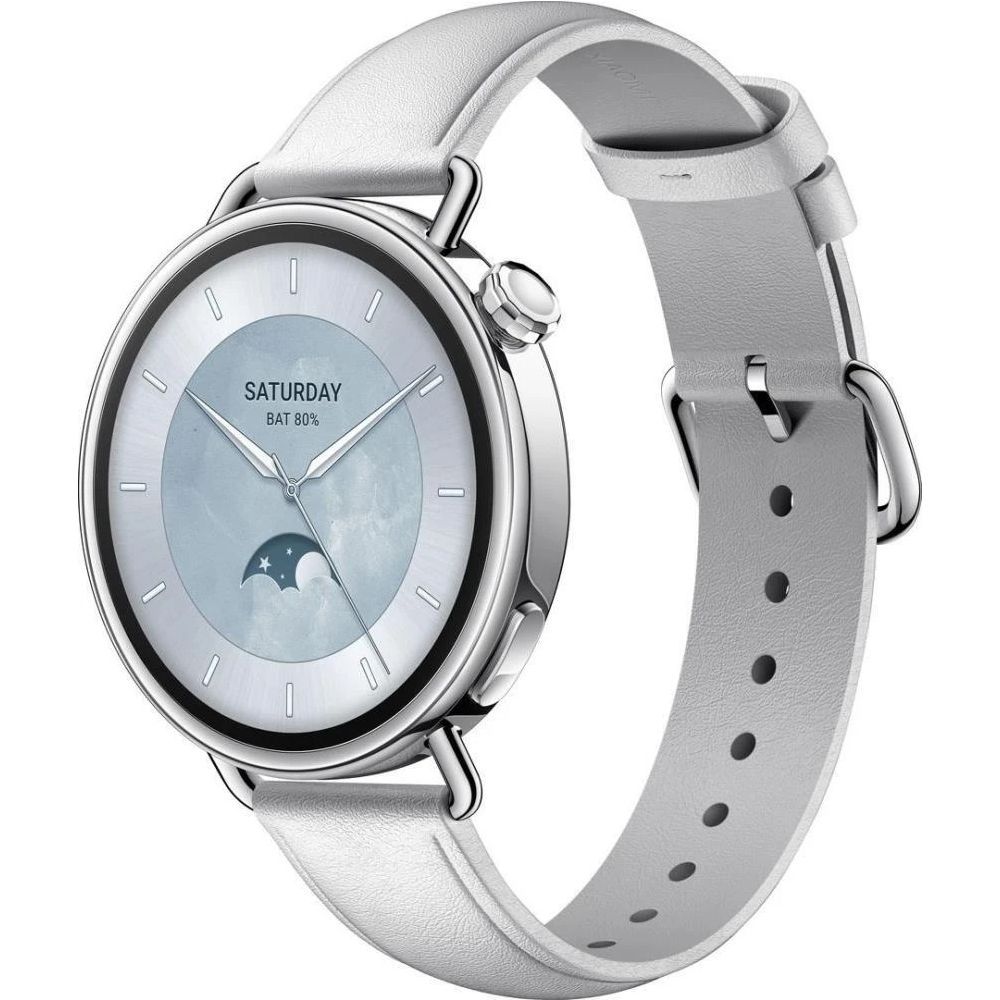 Смарт-часы Xiaomi Watch S4 41mm Leather Strap(White)