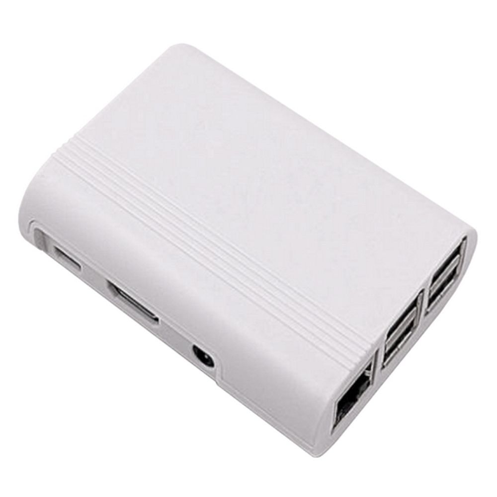 Корпус ACD RA075 White ABS Plastic Injection Molding case with Stripe for Raspberry Pi 3 B (белого цвета, овальный на винтах) (RASP1796) (494149)
