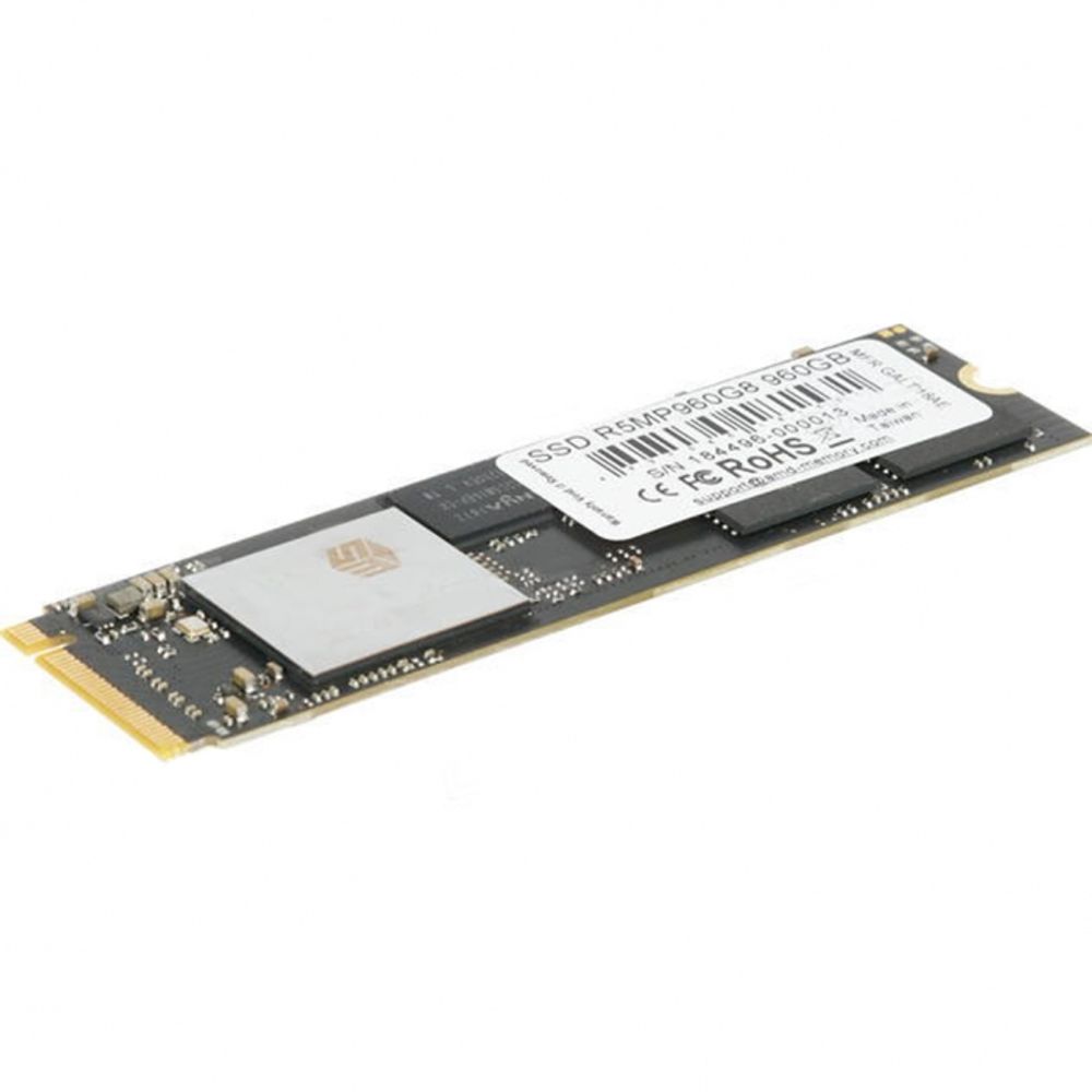 Твердотельный накопитель SSD AMD Radeon R5 960GB M.2 2280 R5MP960G8 Client PCIe Gen3x4 with NVMe, 2100/1900, IOPS 248/233K, MTBF 2M, 3D TLC, 480TBW, RTL (181531)