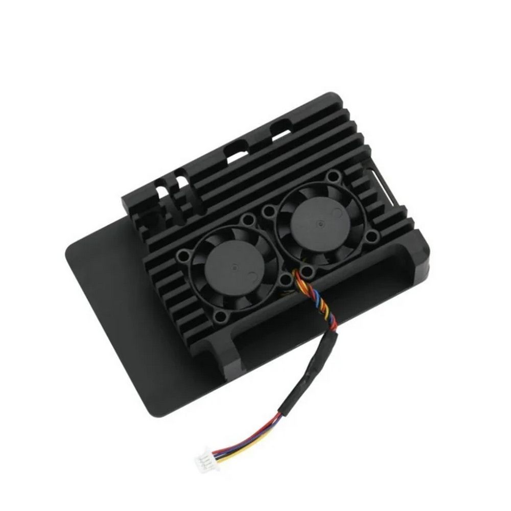 Корпус Raspberry ACD RA787, Для Raspberry Pi 5, металлический алюминиевый, с двумя вентиляторами.