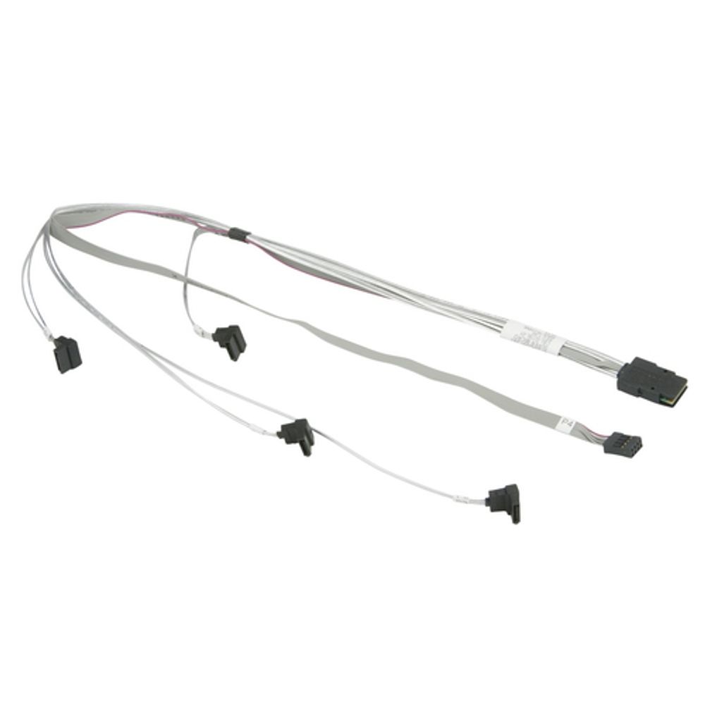 Кабель SuperMicro CBL-0278L Internal, 64cm Mini-SAS (SFF-8087) to 4x SATA RA 64/54/44/34cm, PBF