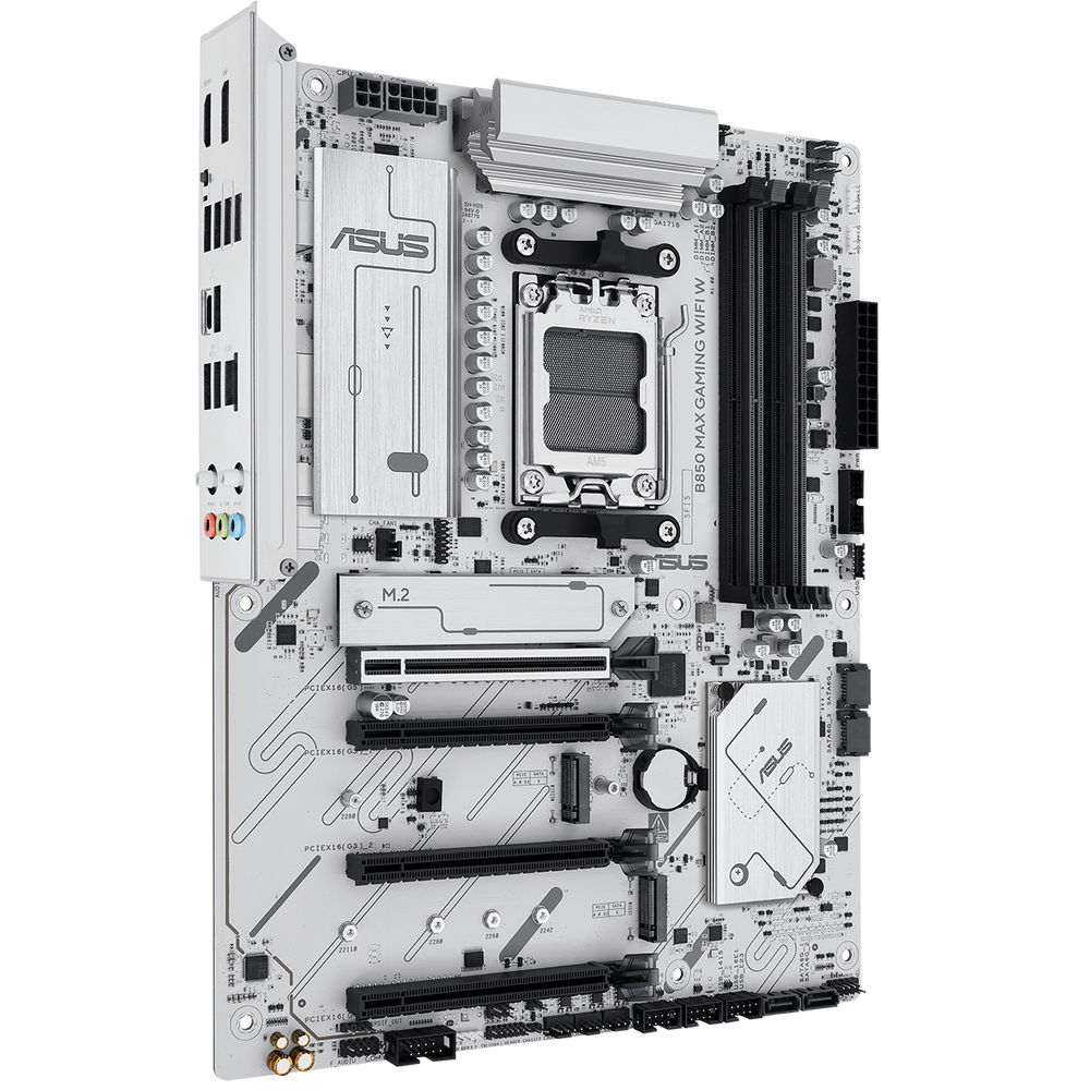 Материнская плата ASUS B850 MAX GAMING WIFI W AM5 ATX 4xDDR5 4xPCIEx16 3xM.2 USB-C DP HDMI 2.5GLAN Wi-Fi 6E