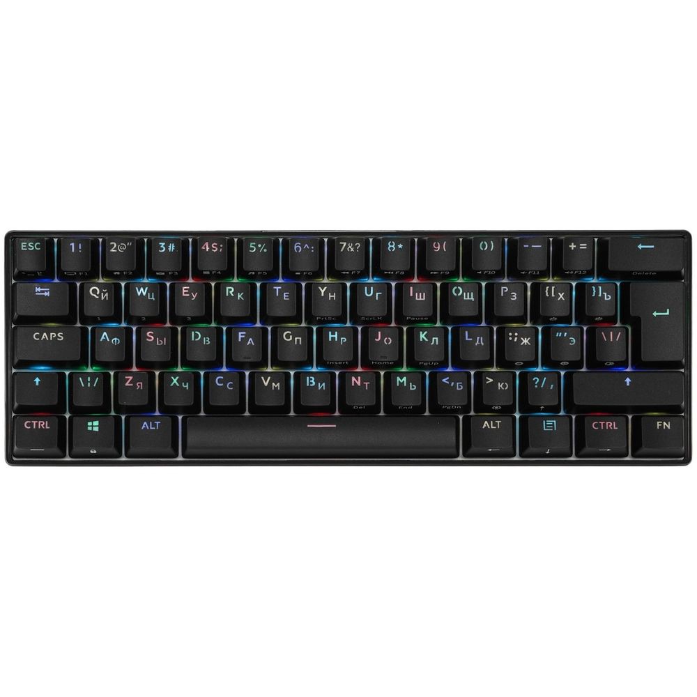 Клавиатура Royal Kludge RK61 Black USB/2.4 GHz/Bluetooth, RGB, Hot Swap, Brown switch