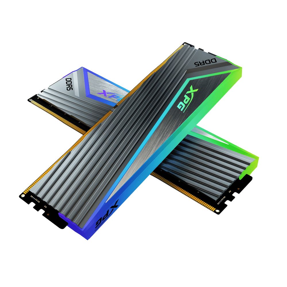 Оперативная память XPG Caster, DDR5, 32GB (2x16GB), 6400MHz, CL32, DIMM, с радиаторами, ARGB, серый