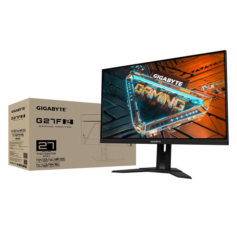 Монитор Gigabyte G27F 2-EU 27" Gaming monitor Black (IPS, 1920x1080, HDMI+HDMI+DP, 1 ms, 178°/178°, 400 cd/m, 1000:1, 2xUSB3.0, 165Hz) (9DG27F2-00-1ABEU)
