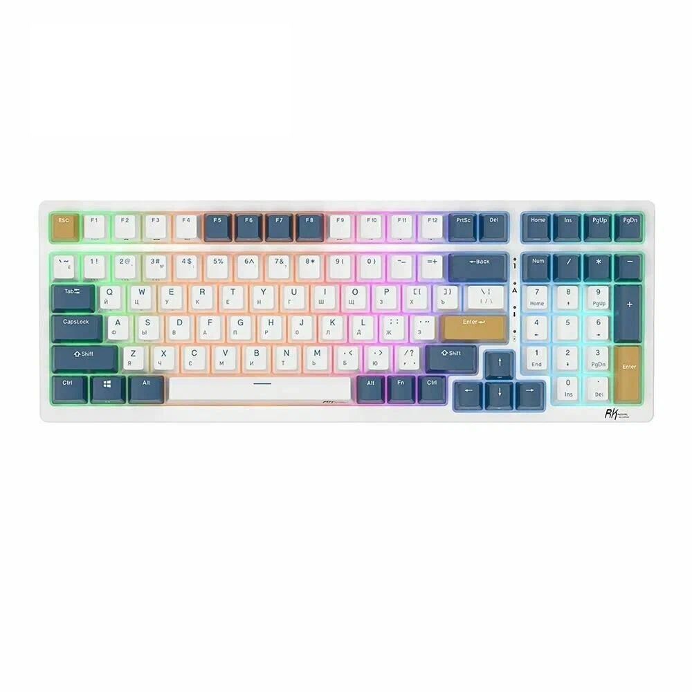 Клавиатура Royal Kludge RK98 Klein blue USB/2.4 GHz/Bluetoth, RGB, Hot Swap, Blue switch