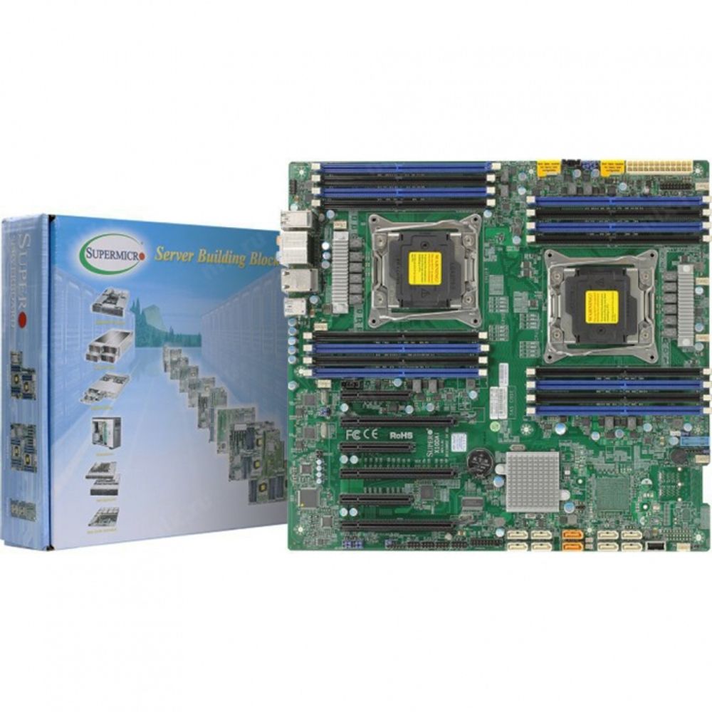 Материнская плата SuperMicro MBD-X10DAI-O, RTL {10} E-ATX Intel Xeon processor E5-2600 v4/ v3 Dual Socket R3 (LGA 2011) 16x 288-pin DDR4 Intel C612 chipset 10x SATA3 3 PCI-E 3.0 x16