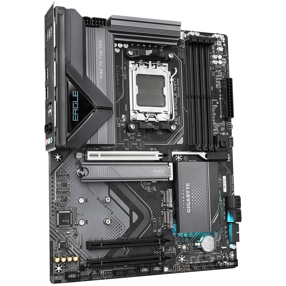 Материнская плата Gigabyte OEM X870 EAGLE WIFI7, Socket AM5, AMD X870, 4xDDR5-5200, HDMI, 3xPCI-Ex16, 4xSATA3(RAID 0/1/10), 3xM.2, 8 Ch Audio, 1x2,5GLan, WIFI, (4+4)xUSB2.0, (4+2)xUSB3.2, (2+1)xUSB Type-C™, ATX, RTL
