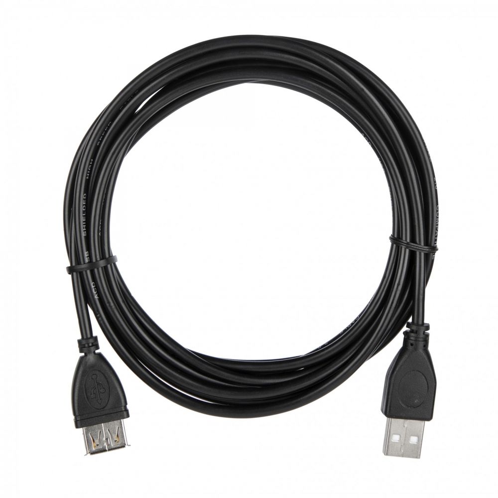 Кабель ACD Кабель ACD-U2AAF-30L |ACD-U2AAF-30L| USB 2.0, A male - A feмale, ТТХ: |ACD-U2AAF-30L| (7/0.12BC+PE)*1P+(7/0.12BC+PE)*2C+7/0.12BC+AL+PVC OD4.0, Черный, 3м (742064)