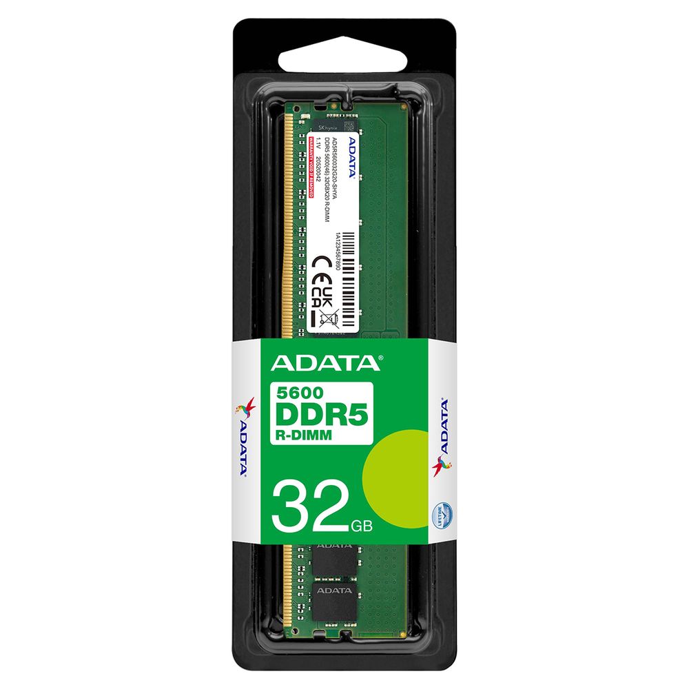 Оперативаня память ADATA DDR5 R-DIMM 32GB 5600MHz 1*32GB ECC Reg 1.1V CL46-45-45 SINGLE TRAY