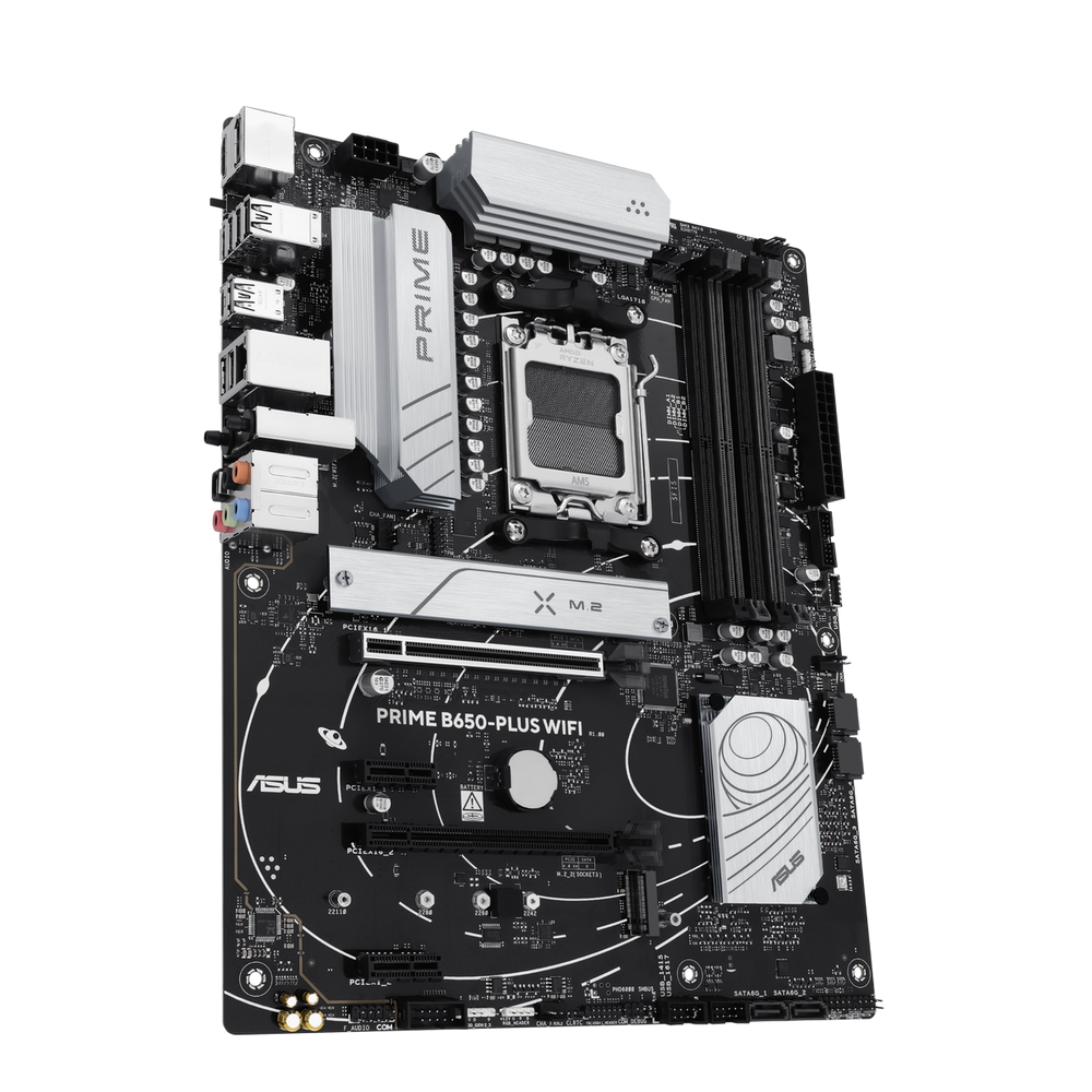 Материнская плата ASUS PRIME B650-PLUS WIFI AM5 ATX 4xDDR5 2xPCIEx16 2xPCIEx1 2xM.2 USB-C DP HDMI 2.5GLAN WIFI 6E
