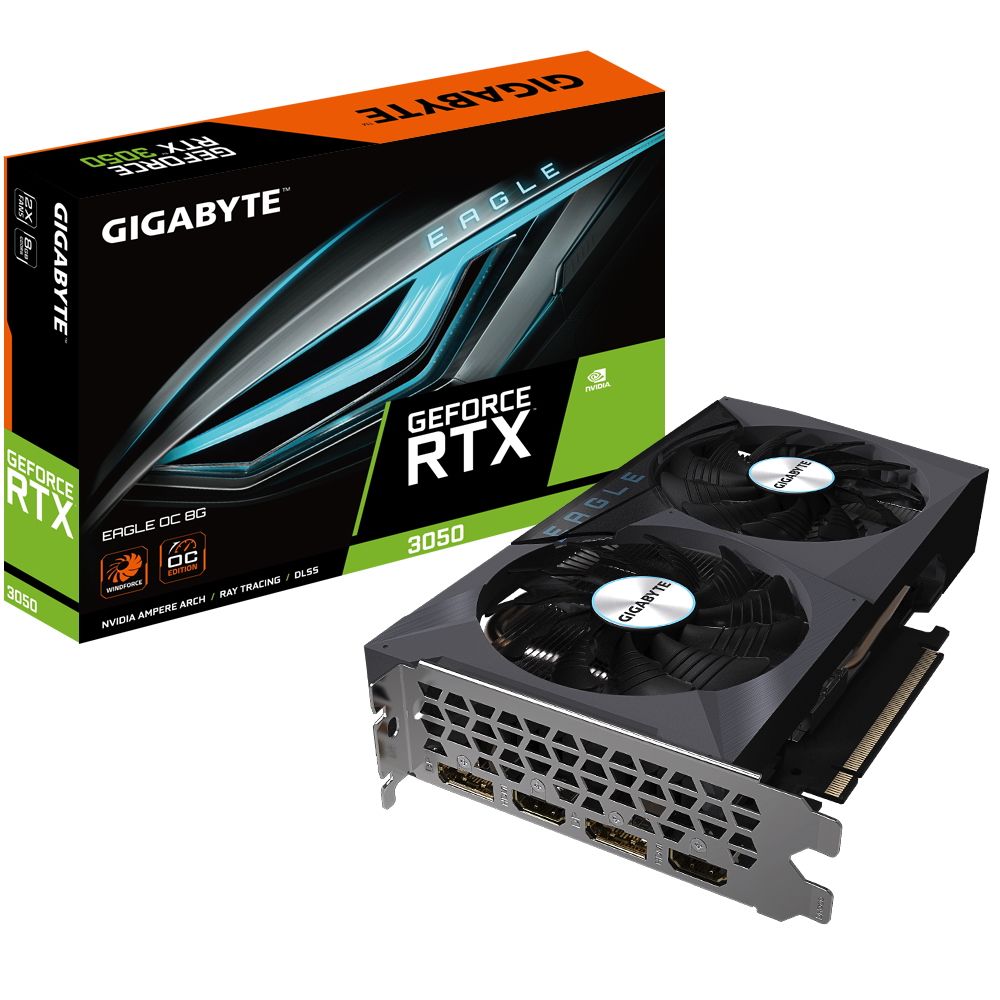 Видеокарта Gigabyte Bad Pack RTX3050 EAGLE OC 8GB GDDR6 128bit 2xHDMI 2xDP (310721)