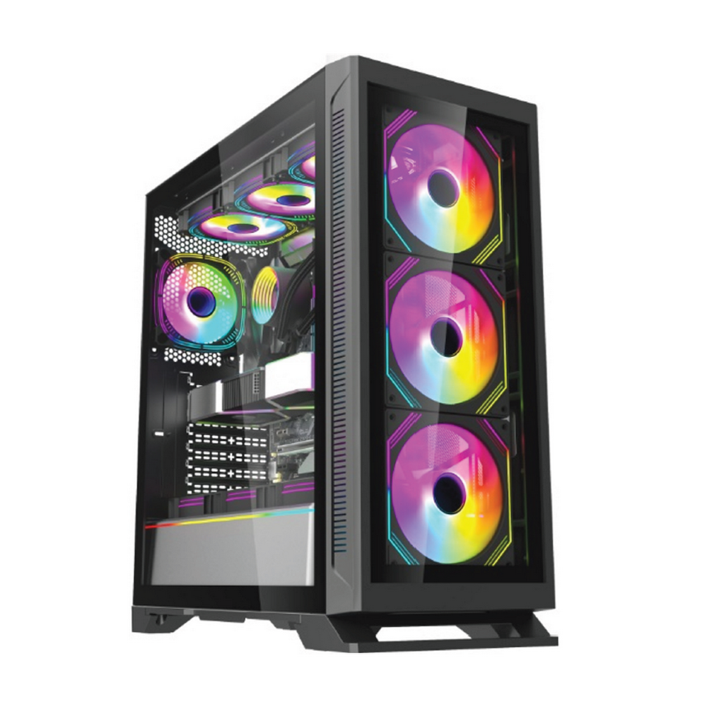 Компьютерный корпус Forza FZ-G901 EATX Case, black, w/o psu,Tempered glass front panel, 2x3,5", 2x2,5",USB3.0*1+USB3.0