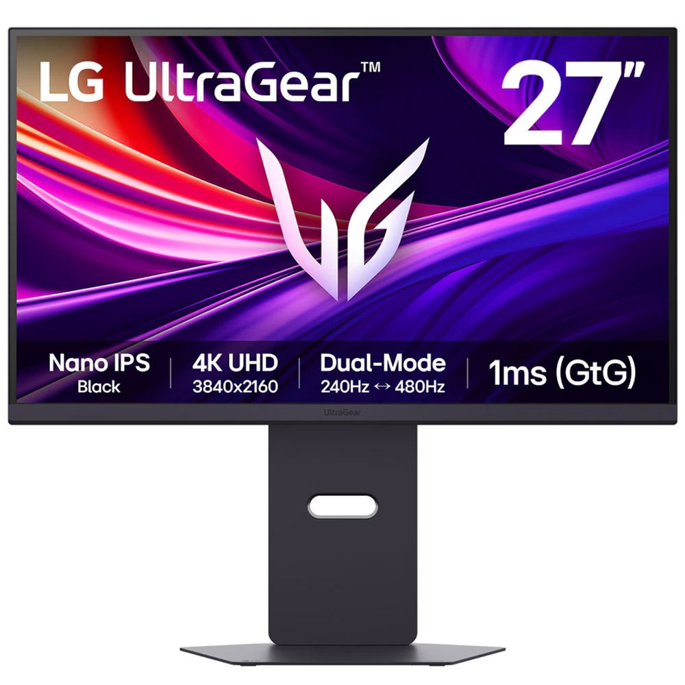 Монитор 27" LG 27G850A-B IPS, 3840x2160/1920x1080, 240Hz/480Hz, 1ms, 450сd/m, 2000:1, HDR10, G-Sync | 2xHDMI(2.1), DP(2.1), 3xUSB3.2 | HAS, Pivot, Swivel, ExPSU, Vesa 100, Black