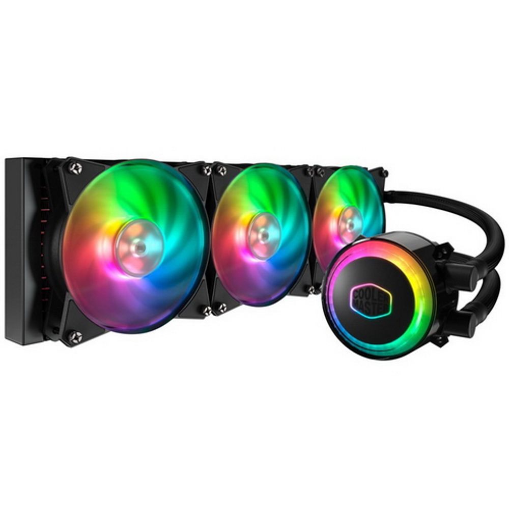 Система жидкостного охлаждения Cooler Master MasterLiquid ML360R RGB черный, 120 мм, алюминий, 2000 об/мин, 30 дБ, 4 pin, 300 Вт