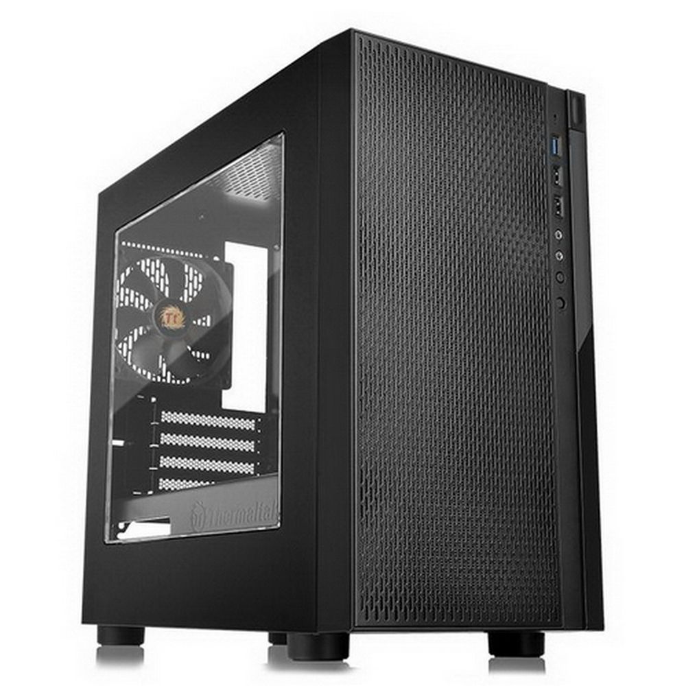 Корпус Thermaltake «Versa H18 CA-1J4-00S1WN-00 Black/Win/SPCC (871281) (CPU 155mm, VGA 350mm, Int. 3.5» x 2, 2.5” x 2, CA-1J4-00S1WN-00 USB 3.0 x 1, USB 2.0 x 2, HD Audio x 1)