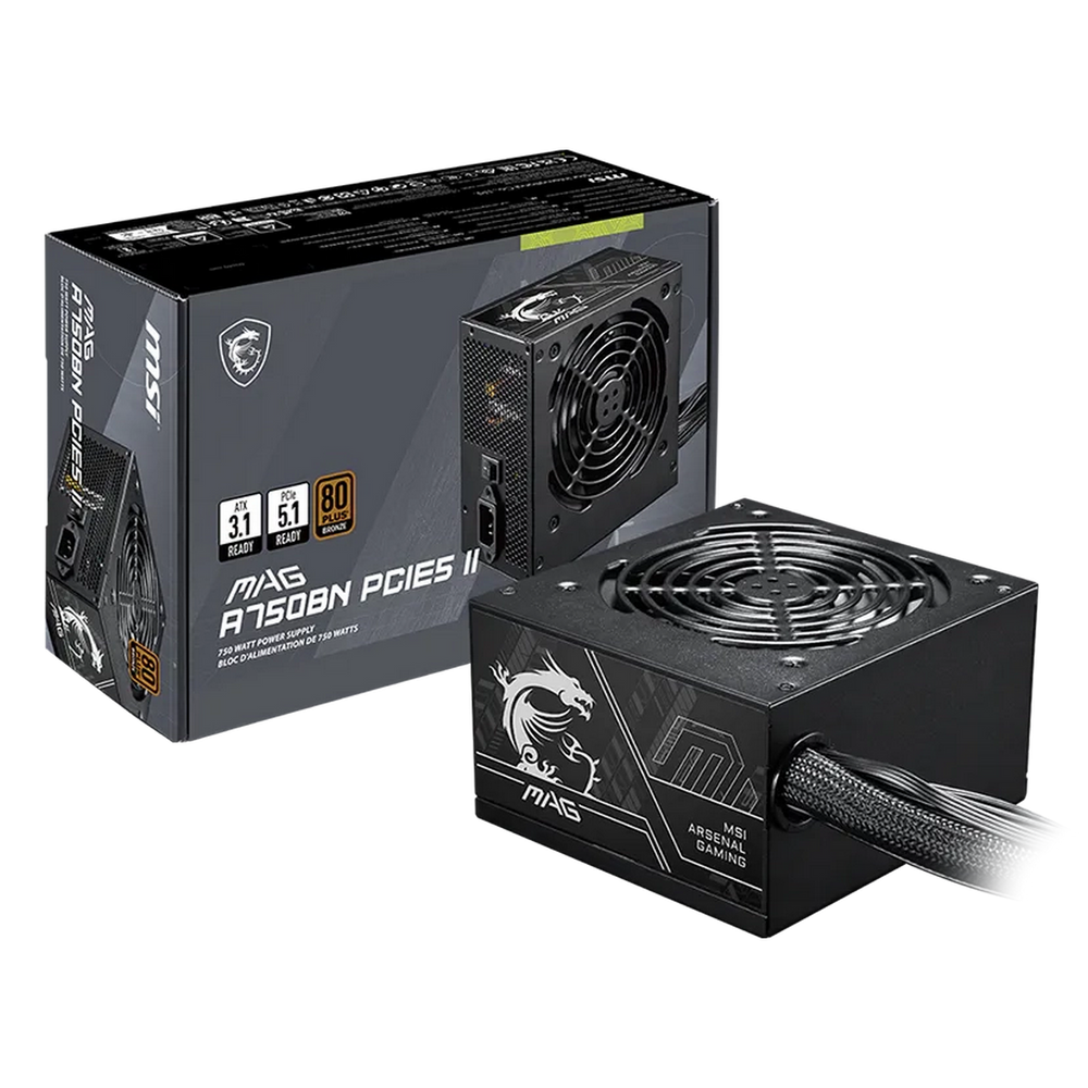 Блок питания MSI 750W MAG A750BN PCIE5 II Black (306-7ZPSX11-CE0) 16 Pin (PCIe 5.1 Connector Cable Details)