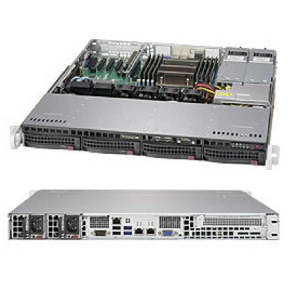 Платформа системного блока SuperMicro SYS-5018R-MR 1U Rackmount 813MTQ-R400CB X10SRi-F LGA 2011 8xDDR4 10xSATA3 2xUSB3.0 4xUSB2.0 VGA PCI-E3.0x16