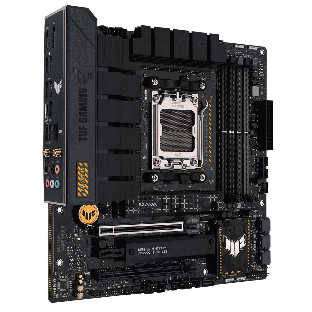 Материнская плата ASUS TUF GAMING B650M-PLUS WIFI AM5 mATX 4xDDR5 2xPCIEx16 PCIEx1 2xM.2 USB-C DP HDMI 2.5GLAN Wi-Fi 6 (90MB1BF0-M0EAY0) (912118)