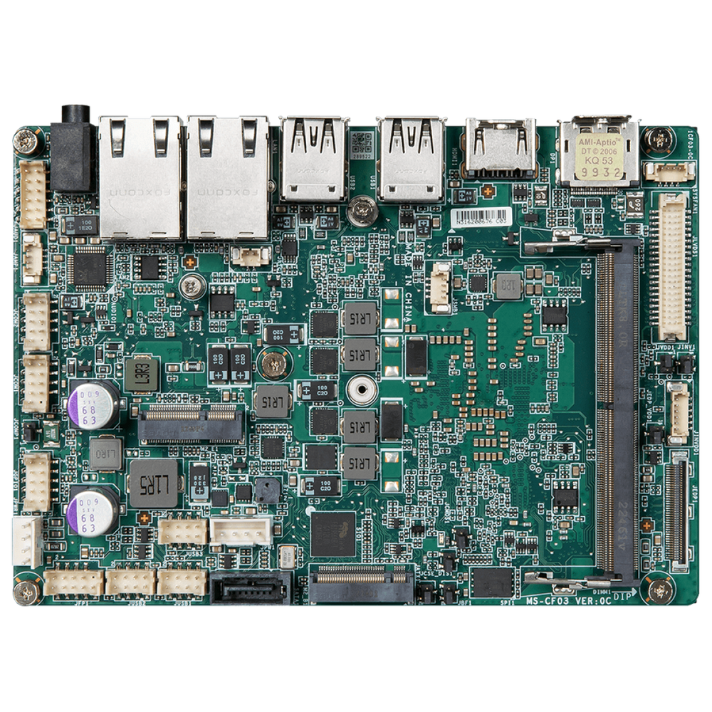 Материнская плата MSI MS-CF03-i3-N305 MS-CF03\601-CF03-160\801-CF03-017 10 OPT:K, Intel ADL-N Core i3-N305, 1*DDR5 SO-DIMM,1*DP+1*HDMI+1*LVDS+1*eDP,1*M.2 E key,1*M.2 B key,2*2.5GbE LAN,1*SATA 3.0, 4*USB 3.2,6*USB 2.0,2*COM,TPM2.0,DC 9-36V, 3.5 inch
