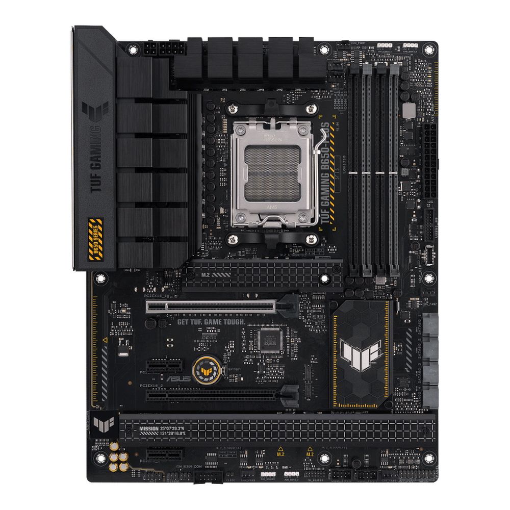 Материнская плата ASUS TUF GAMING B650-PLUS, AM5, AMD B650, 4xDDR5, 4xSATA, 3xM.2, 1xPCIe 4.0 x16, 1xPCIe 4.0 x4, 2xPCIe x1, DisplayPort, HDMI, 1x2.5Gb LAN, USB Type-C, 5x3.5 мм, 7.1, ATX