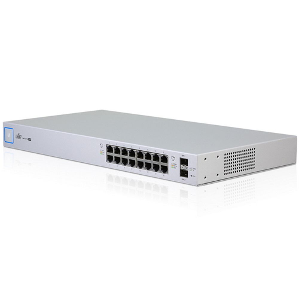Коммутатор Ubiquiti UniFi Switch 16-150W |US-16-150W| Ubiquiti коммутатор 16х Gigabit RJ45, 2х SFP, Passive PoE 24 В, |US-16-150W| «монтаж в стойку 19», на стену (023279)»