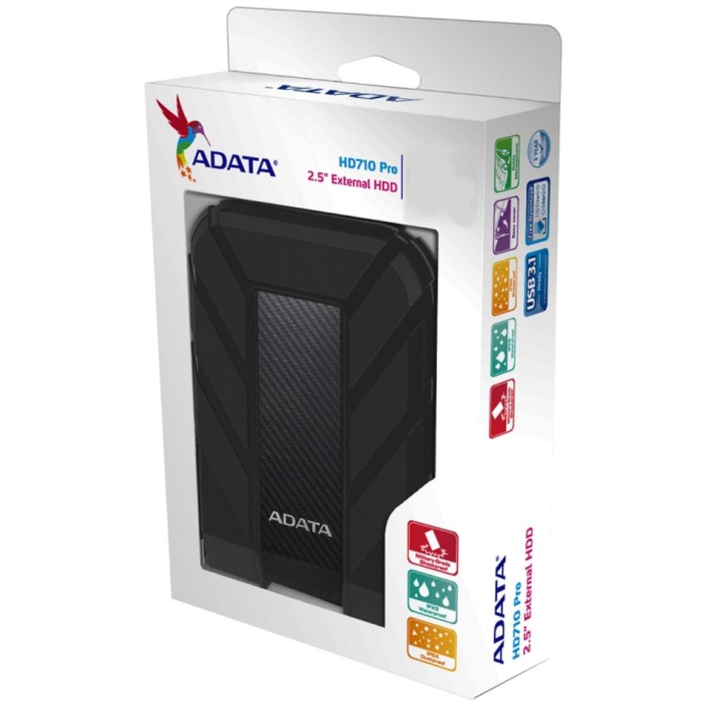 Жесткий диск внешний ADATA 2.5» 5TB ADATA HD710 Pro |AHD710P-5TU31-CBK| USB 3.1, IP68, Shock Sensor, Black, Retail