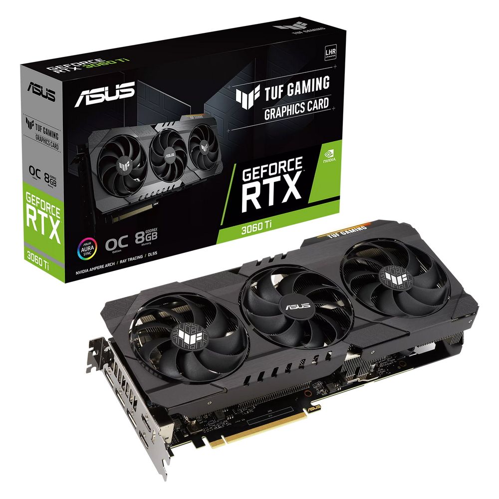 Видеокарта Asus TUF-RTX3060TI-O8GD6X-GAMING/RTX3060TI, HDMI*2, DP*3,8G, D6X (90YV0IL0-M0NA00) 5 (963882)