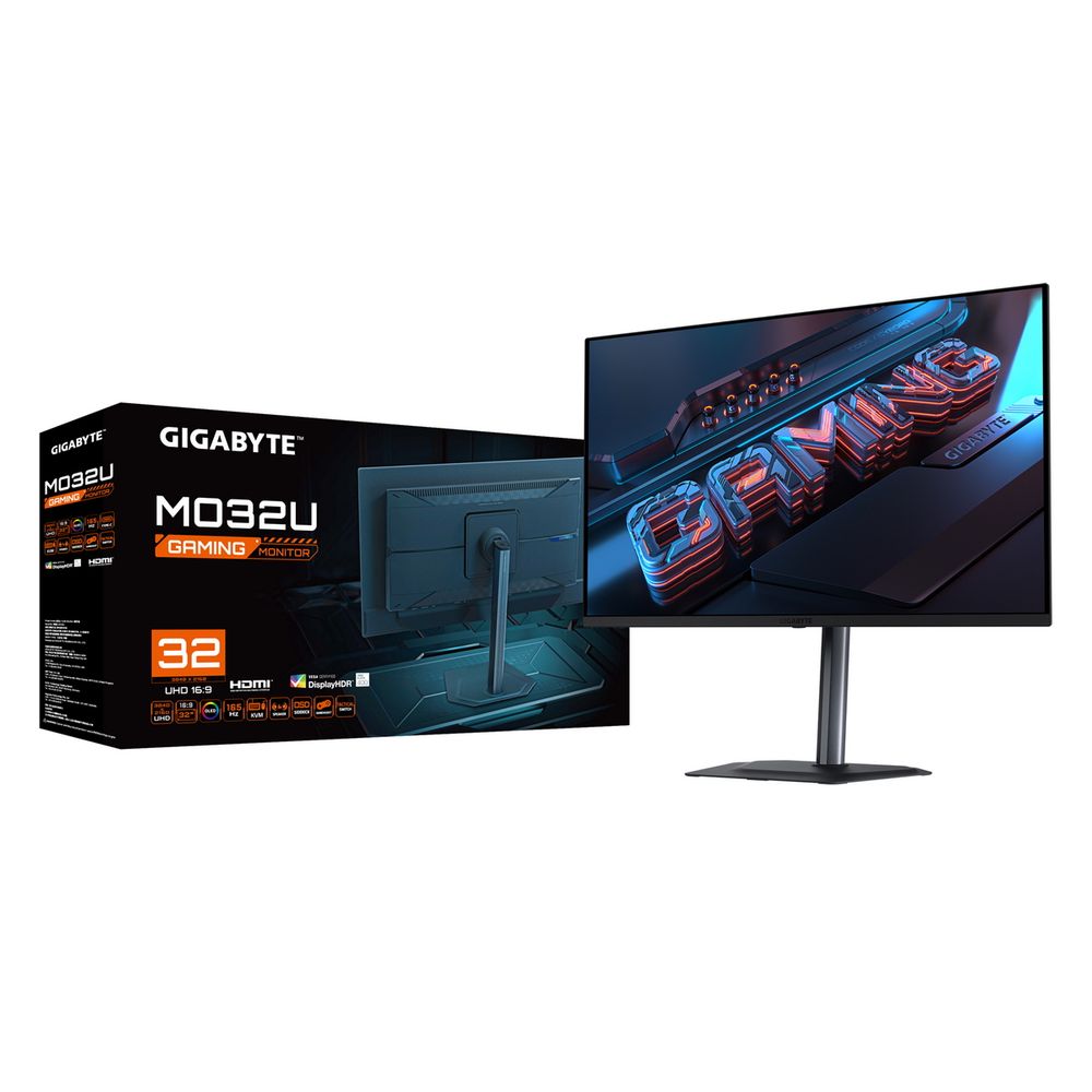 Монитор Badpack 31.5" Gigabyte MO32U Black (31,5 " OLED, 3840 x 2160,165Hz, 2xHDMI 2.1, DP 1.4, 3xUSB 3.2, USB Type-C, 0,03 ms,178°/178°, 250 cd/m, 1,5 М:1 )