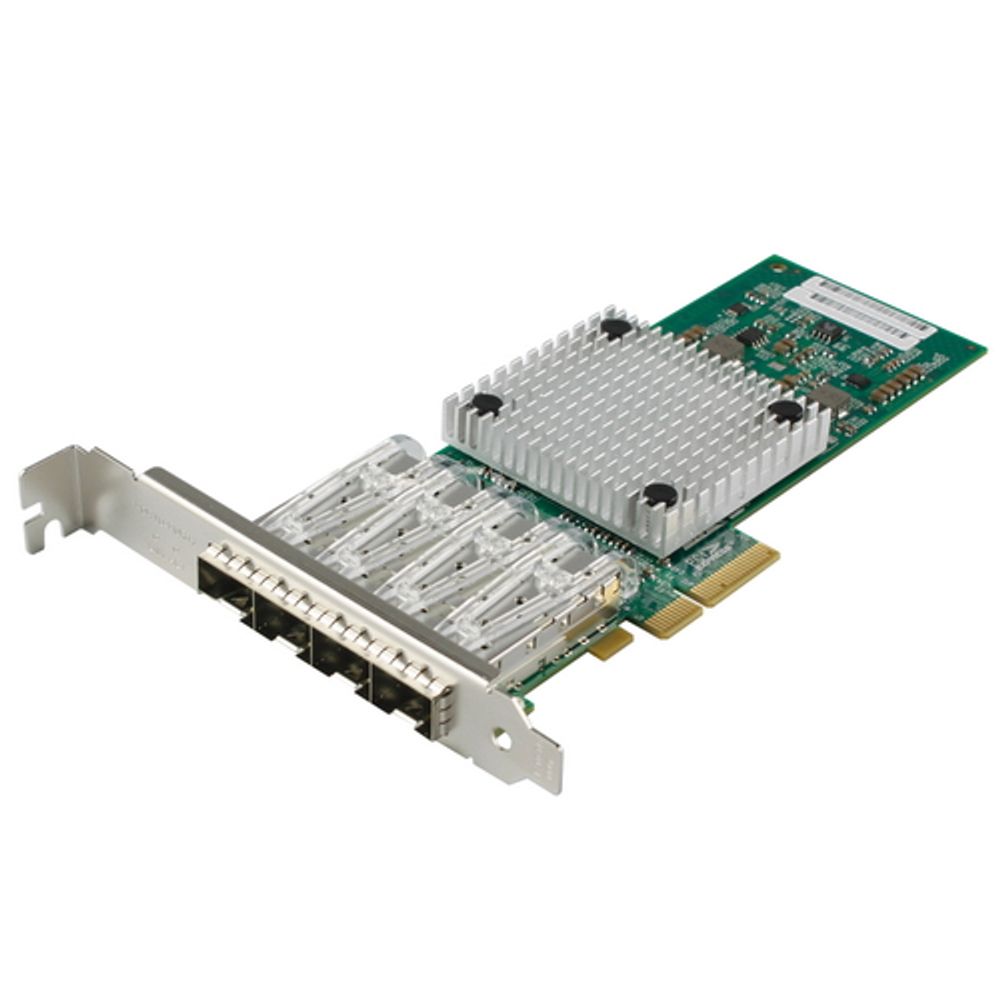 Сетевой адаптер ACD ACD-I350AM4-4x1G-SFP Ethernet Network Adapter, Intel i350, 4x SFP 1GbE, PCI-E v2 x4, VMDq. PCI-SIG SR-IOV