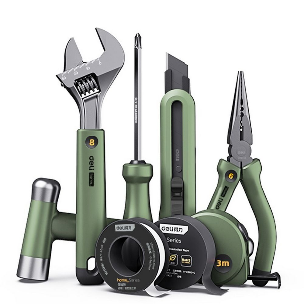 Набор ручного инструмента Deli "Home Series Green" Deli HT0008L  6 предметов