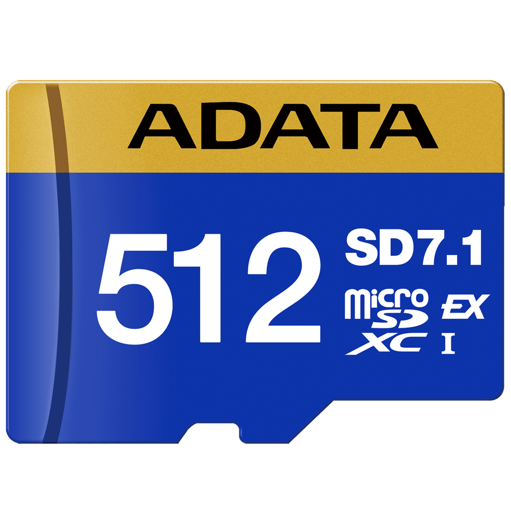 Карта памяти microSDXC 512GB ADATA Premier Extreme SD7.1 Express PCIe Gen3x1, UHS-I U3 / Class 10 / V30, 800/700 MB/s, SD-Express, Retail (UD512GEX3L1-C)
