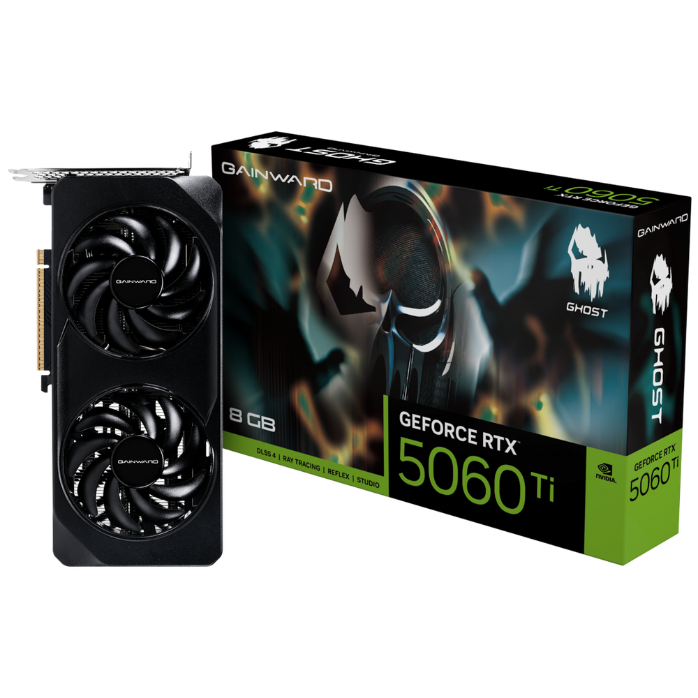 Видеокарта Gainward RTX5060Ti GHOST 8GB GDDR7 128bit 3xDP HDMI 2FAN RTL