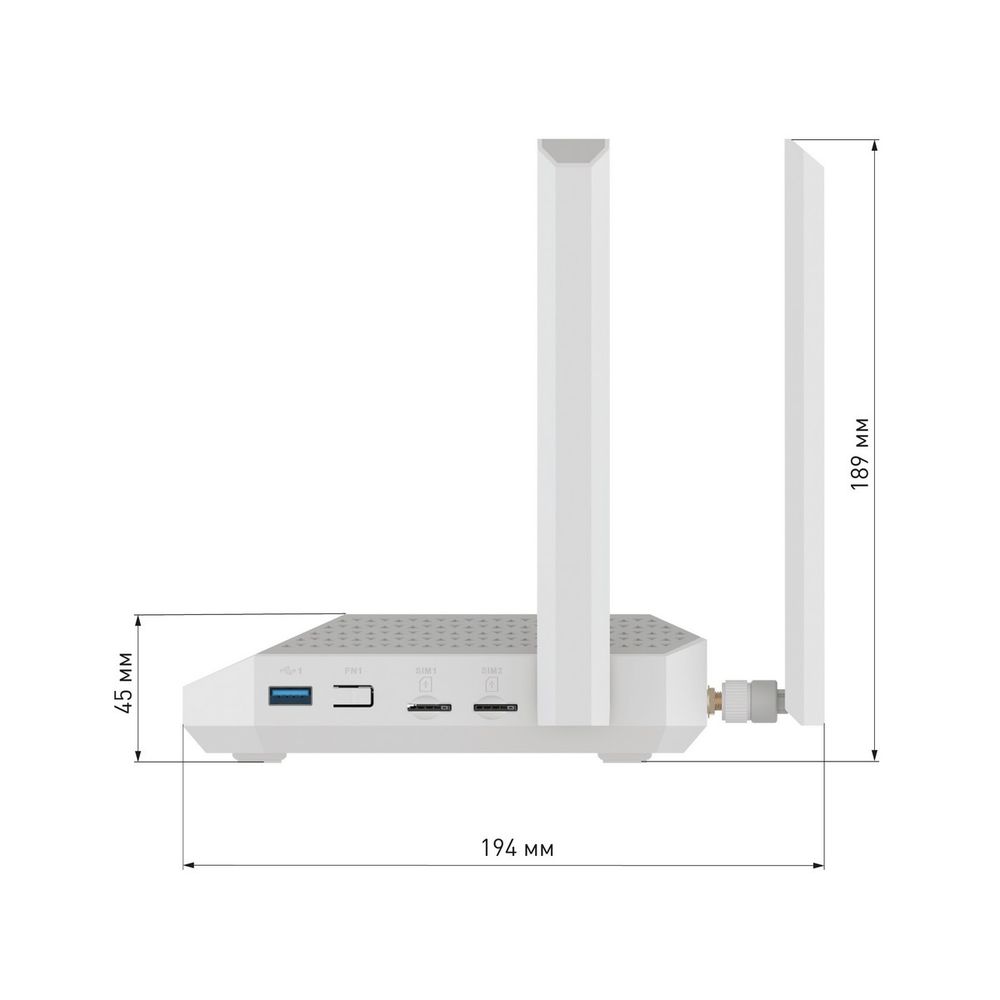 Маршрутизатор NETCRAZE (Keenetic) Netcraze Hero 5G (NC-4110)  Мультигигабитный интернет-центр с модемом 5G, двумя слотами для SIM-карт, Mesh Wi-Fi 6 AX3000, Smart- коммутатором 1×2.5G и 4×1G, многофункциональными портами USB 3.0 и 2.0