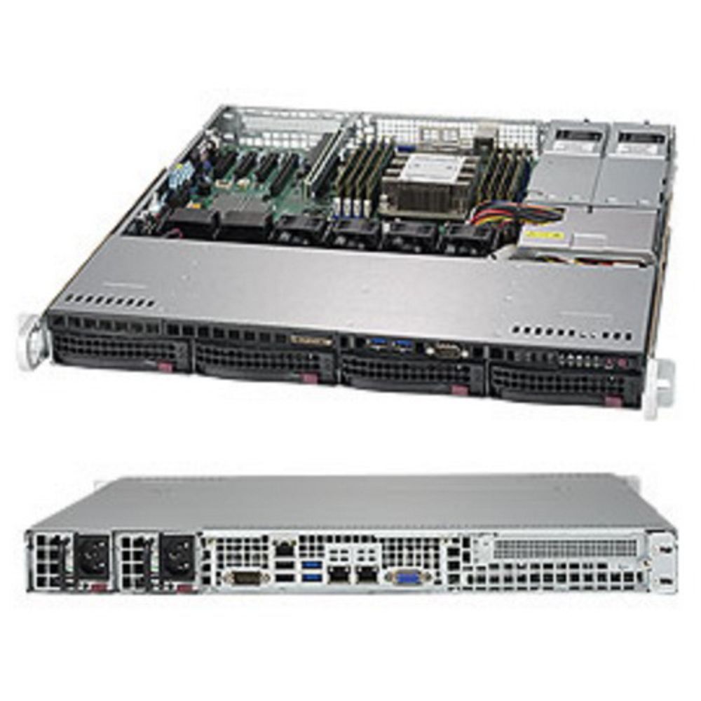 Платформа системного блока SuperMicro SYS-5019P-MTR 1U, 1xLGA3647, iC621, 8xDDR4, up to 4x3.5, 2x10GbE, IPMI, 2x400W (CSE-813MFTQC-R407CB X11SPi-TF) (263752)