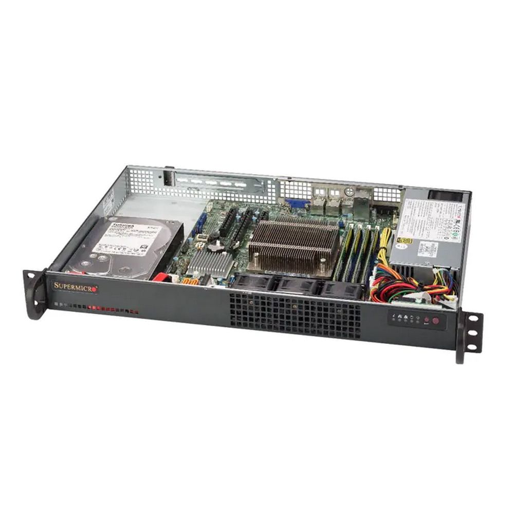 Платформа системного блока SuperMicro SYS-5019S-L 1U Rackmount  CSE-510-203B, X11SSL-F,  1x 3.5», 2x 1Gb, 200W (204090)