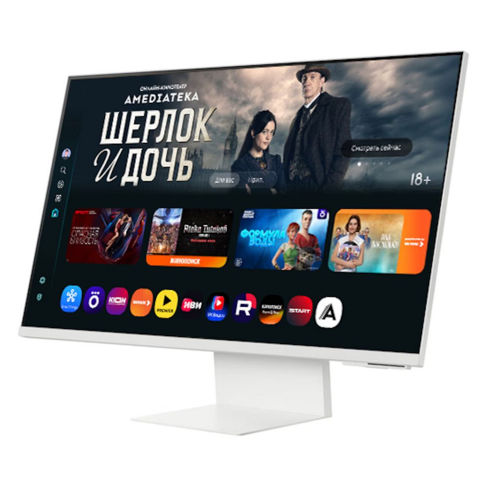 Монитор 32" SAMSUNG S32FM803UI Smart M8 M80F  VA, 3840x2160, 60Hz, 4ms, 400сd/m, 3000:1, HDR10 | HDMI(2.0), Type-C(PD-65W), 2xUSB2.0 | HAS, Pivot, ExPSU, Speakers, Vesa 100, White