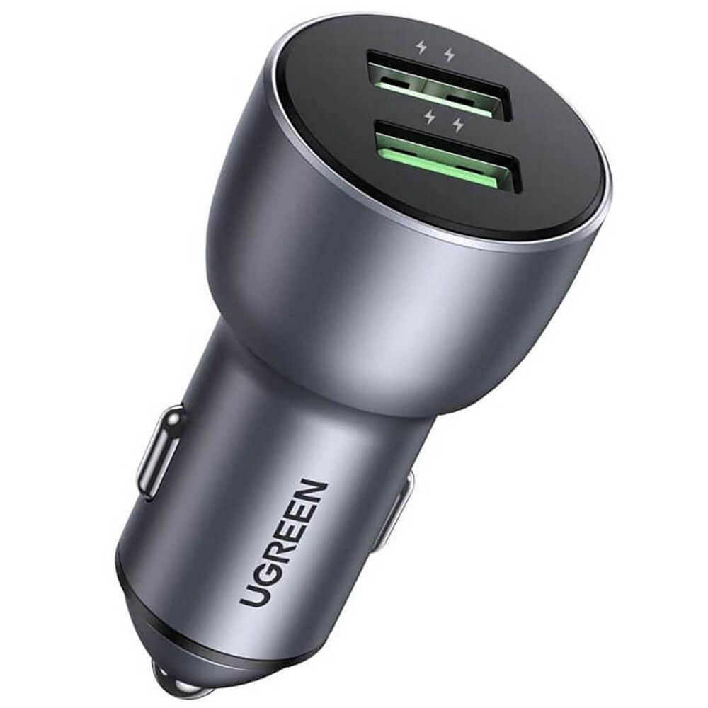<111399> Автомобильное зарядное устройство UGREEN CD213 (10144) QC 3.0+QC 3.0 Dual USB-A 36W Fast Car Charger Dark Blue [10144_]