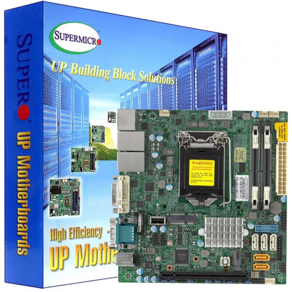 Материнская плата SuperMicro MBD-X11SSV-Q-O Mini-ITX LGA 1151 Up to 32GB Unbuffered non-ECC SO-DIMM DDR4-2400MHz, in 2 DIMM slots 5 USB 2.0 ports 6 USB 3.0 ports 1 PCI-E 3.0 x16 Mini-PCIe with mSATA support, M.2 PCI-E 3.0 x4 with SATA support, M Key