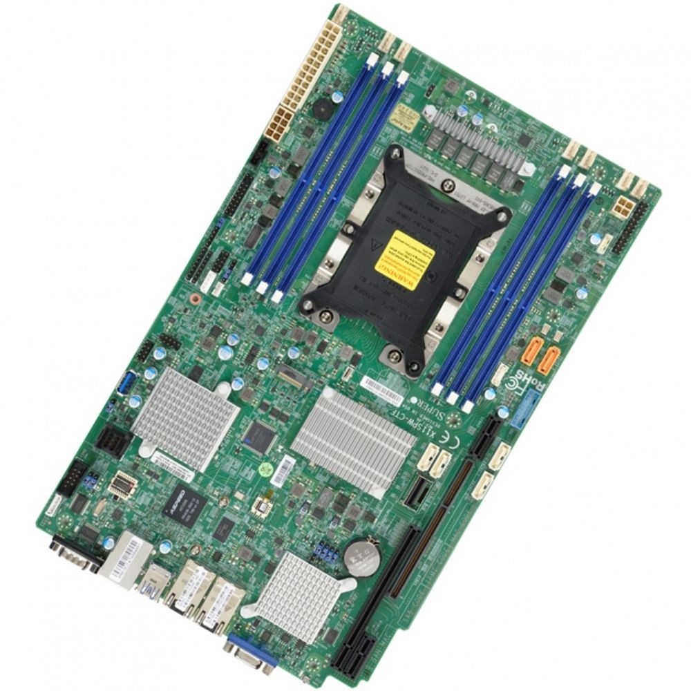 Материнская плата SuperMicro MBD-X11SPW-CTF-O LGA 3647 6xDDR4 slots 10xSATA3 7xUSB2.0 5xUSB3.0 VGA 1xPCI-E3.0x8 (in x16) 1xPCI-E3.0x32 Left Riser Slot