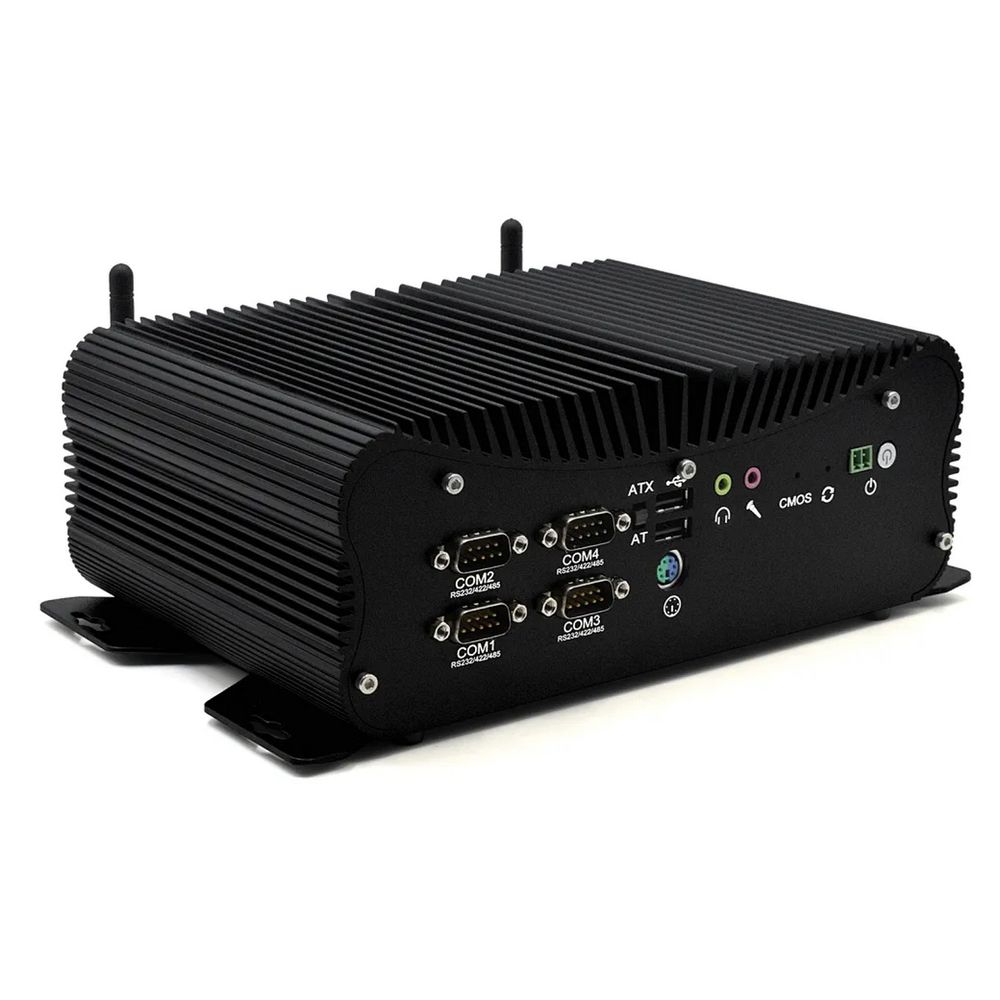 Мини ПК Hystou P12B-I5-8260U, fanless, 2*DDR4, 1*HDMI, 1*VGA, 6*RS232,1*4G modem, 2*RJ45