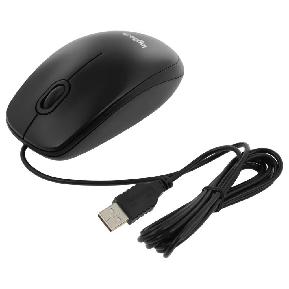 Мышь проводная Logitech B100 Black