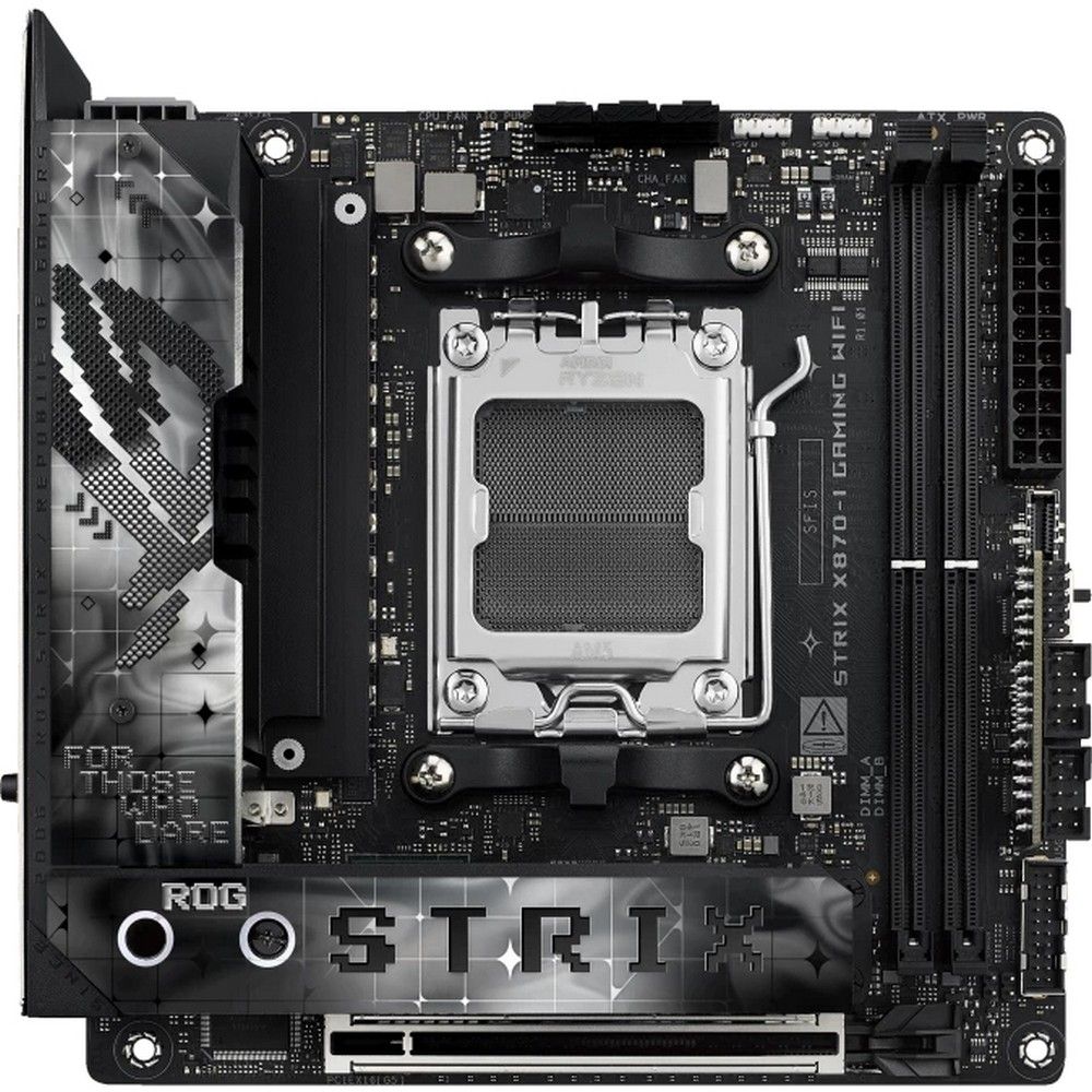 Материнская плата ASUS ROG STRIX X870-I GAMING WIFI, AM5, X870, 2*DDR5, 2*SATA, 2*M.2, 4*USB 3.2, 3*USB 2.0, 2*USB4, Type-C, 2*PCIx16, HDMI, mIATX; 90MB1IW0-M0EAY0
