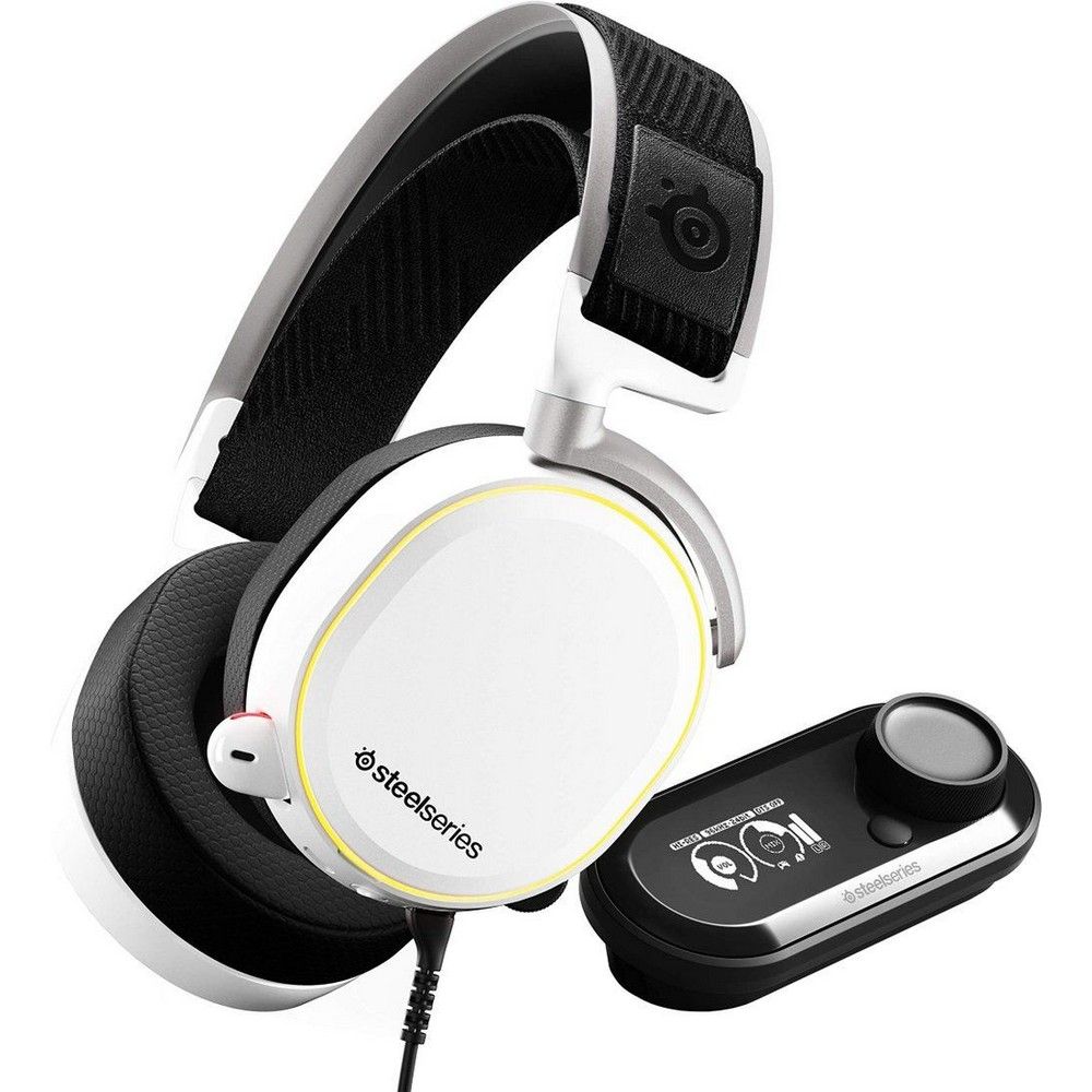 Наушники с микрофоном Steelseries Arctis Pro + GameDAC белый 3м мониторы оголовье (61454)