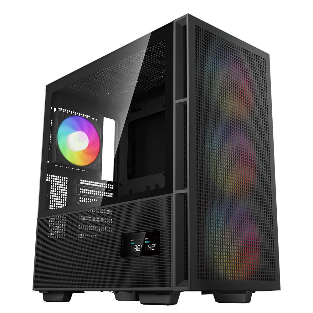 Компьютерный корпус DeepCool CH560 Digital черный (R-CH560-BKAPE4D-G-1) (ATX, без БП, 2хUSB, с окном)