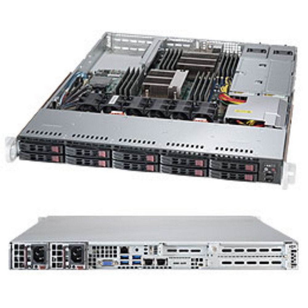 Платформа системного блока SuperMicro SYS-1028R-WC1R  X10DRW-i, 116AC-R706WB 1U Rackmount  SC116AC2-R706WB  X10DRW-i   10x SATA3 (6Gbps) ports