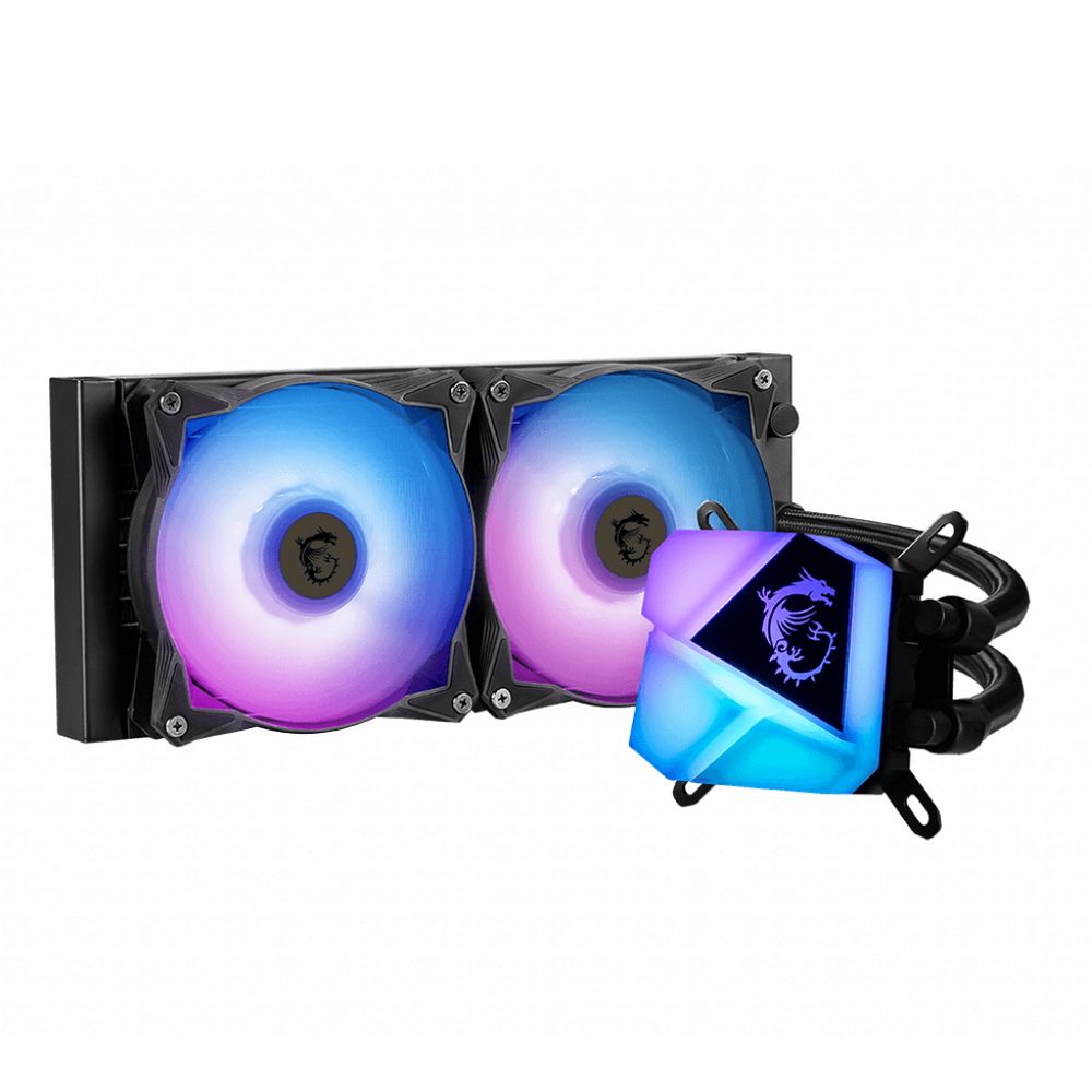 Жидкостная система охлаждения MSI MAG CORELIQUID C280, LGA1700 2x ARGB Fan, ARGB Block, LGA1700, Color Box (851446)
