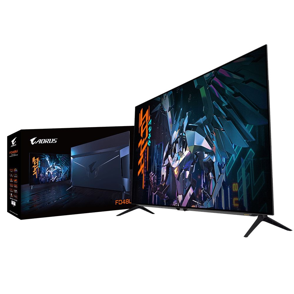 Монитор Gigabyte AORUS 47.53" FO48U-EK Gaming monitor Black (OLED, 3840x2160, HDMI+HDMI+DP, 1 ms, 178°/178°, 135 cd/m, 135000:1, 2xUSB3.0, USB Type-C, 120Hz, MM) (9DAFO48U-00-1ABEK) (814762)