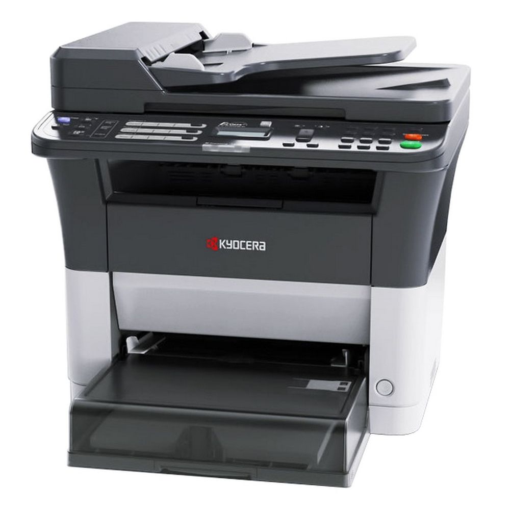 МФУ Kyocera FS-1125MFP, P/C/S/F, ч/б лазерный, A4, 25 стр/мин, 1800x600 dpi, 64 Мб, USB 2.0, Network, лоток 250 л., Duplex, автопод., старт.тонер 1000 стр.