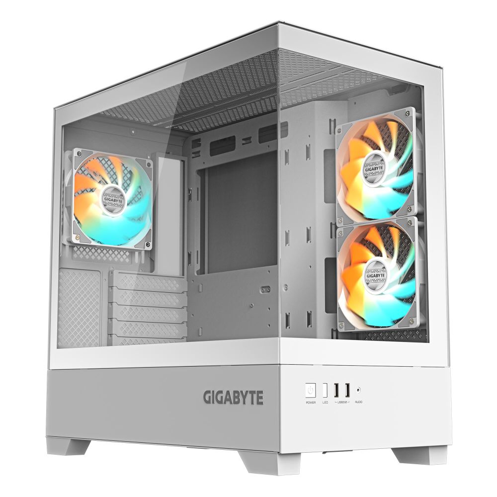 Корпус для ПК Gigabyte C201 Panoramic Ice, MidTower, mATX